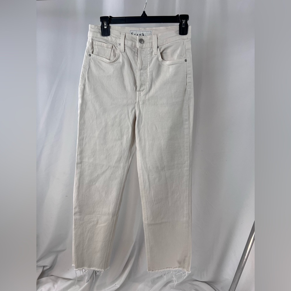 Frank & Eileen ‘Monaghan’ Cream Straight Leg Jeans